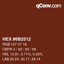 Color code: HEX #6B2512 | qconv.com