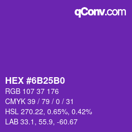 Color code: HEX #6B25B0 | qconv.com