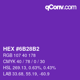 Color code: HEX #6B28B2 | qconv.com