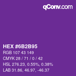 Color code: HEX #6B2B95 | qconv.com