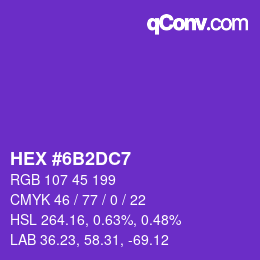 Color code: HEX #6B2DC7 | qconv.com