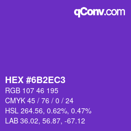 Color code: HEX #6B2EC3 | qconv.com