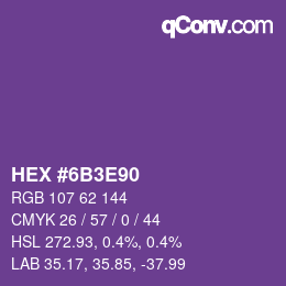 Color code: HEX #6B3E90 | qconv.com
