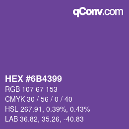 Color code: HEX #6B4399 | qconv.com