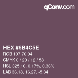 Código de color: HEX #6B4C5E | qconv.com