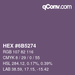 Color code: HEX #6B5274 | qconv.com