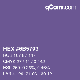 Color code: HEX #6B5793 | qconv.com