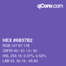 Código de color: HEX #6B57B2 | qconv.com