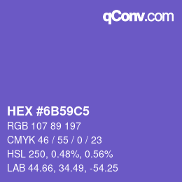 Color code: HEX #6B59C5 | qconv.com