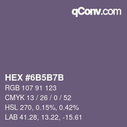 Color code: HEX #6B5B7B | qconv.com