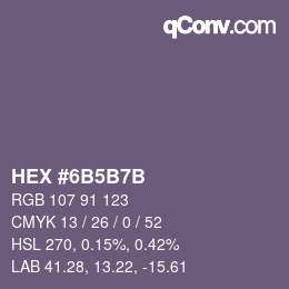 カラーコード: HEX #6B5B7B | qconv.com