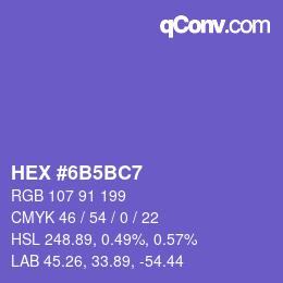 Color code: HEX #6B5BC7 | qconv.com