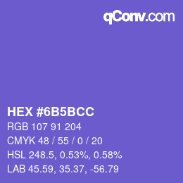 Color code: HEX #6B5BCC | qconv.com