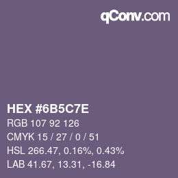 Código de color: HEX #6B5C7E | qconv.com