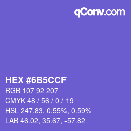 Color code: HEX #6B5CCF | qconv.com