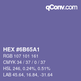 Color code: HEX #6B65A1 | qconv.com