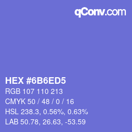 Color code: HEX #6B6ED5 | qconv.com