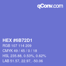 Color code: HEX #6B72D1 | qconv.com