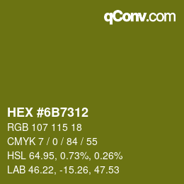 Color code: HEX #6B7312 | qconv.com