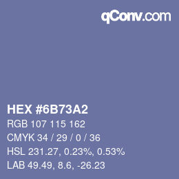 Color code: HEX #6B73A2 | qconv.com
