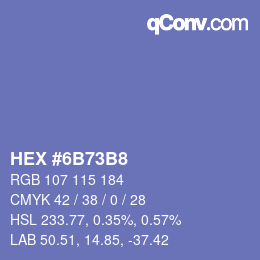 Color code: HEX #6B73B8 | qconv.com