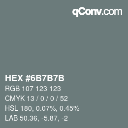 Color code: HEX #6B7B7B | qconv.com