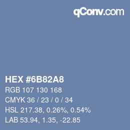 Color code: HEX #6B82A8 | qconv.com