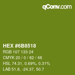 Color code: HEX #6B8518 | qconv.com