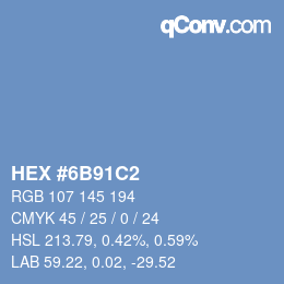 Color code: HEX #6B91C2 | qconv.com