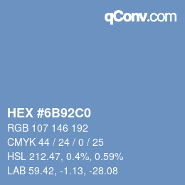 Color code: HEX #6B92C0 | qconv.com