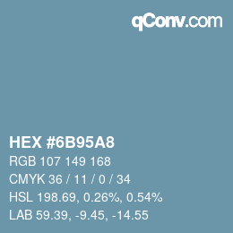 Color code: HEX #6B95A8 | qconv.com