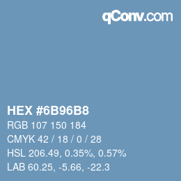 Color code: HEX #6B96B8 | qconv.com