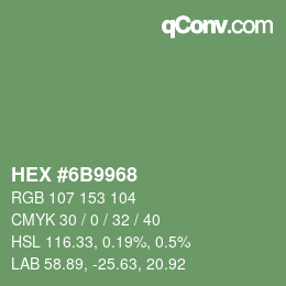 Color code: HEX #6B9968 | qconv.com