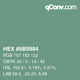 Color code: HEX #6B9984 | qconv.com