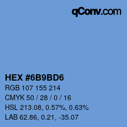 Color code: HEX #6B9BD6 | qconv.com