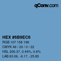 Color code: HEX #6B9EC6 | qconv.com