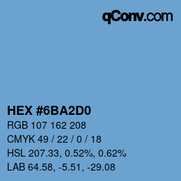 Color code: HEX #6BA2D0 | qconv.com