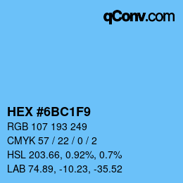 Color code: HEX #6BC1F9 | qconv.com