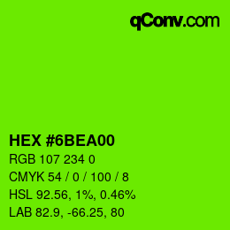 Color code: HEX #6BEA00 | qconv.com