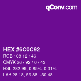 Código de color: HEX #6C0C92 | qconv.com