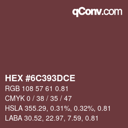 Color code: HEX #6C393DCE | qconv.com