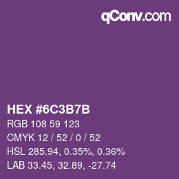 Código de color: HEX #6C3B7B | qconv.com