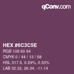 Código de color: HEX #6C3C5E | qconv.com