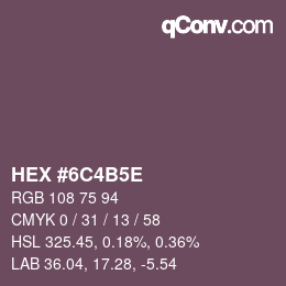 Código de color: HEX #6C4B5E | qconv.com