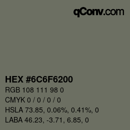 Color code: HEX #6C6F6200 | qconv.com