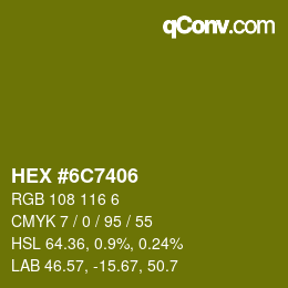 Color code: HEX #6C7406 | qconv.com