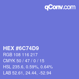 Color code: HEX #6C74D9 | qconv.com