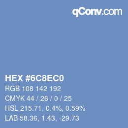 Color code: HEX #6C8EC0 | qconv.com