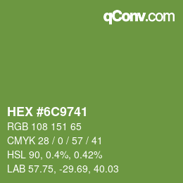 Color code: HEX #6C9741 | qconv.com