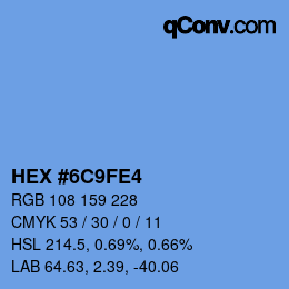 Color code: HEX #6C9FE4 | qconv.com